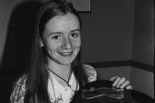 Nicole Quigley, from Glentogher, winner of the John and Maura Doherty Perpetual Shield for the most prizes at Carndonagh Feis.