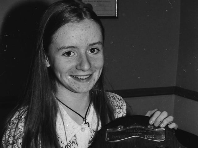Nicole Quigley, from Glentogher, winner of the John and Maura Doherty Perpetual Shield for the most prizes at Carndonagh Feis.