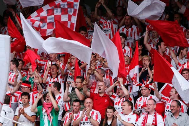 Derry City fans come out in force to support the club during its 2006 European run.