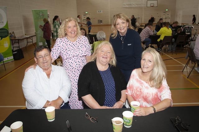 Enjoying Wednesdayâ€TMs Lunch and Dance are front from left, John McDonald, Bernie Kennedy, Louise Kilkie, and at back Bridie McDonald and Sarah Kerrigan.