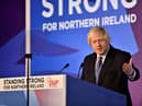 Boris Johnson MP pictured speaking at the 2018 DUP Annual Conference at the Crown Plaza hotel in Belfast, Northern Ireland. Picture By: Arthur Allison/Pacemaker Press