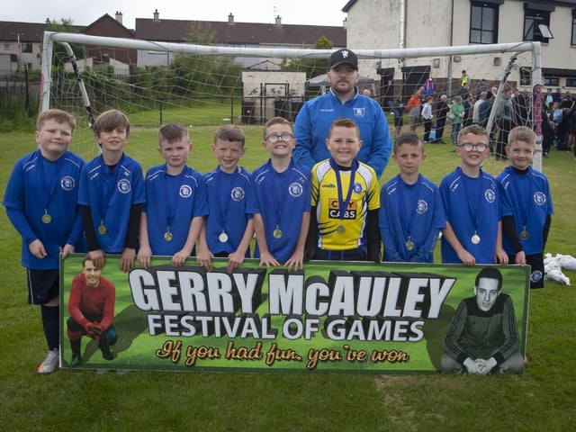 Trojans FC who took part in the Gerry McAuley Festival of Games 2022 at Oakland Park on Sunday. (Photos: Jim McCafferty Photography)