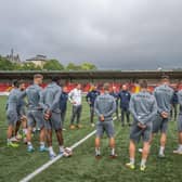 The Riga FC team got to train at the Ryan McBride Brandywell Stadium yesterday for the first time. Photographs by Zigismunds Zalmanis, Riga FC