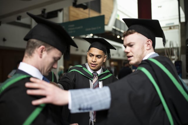 Graduates at the Millennium Forum (Photo: Nigel mcDowell/Ulster University)