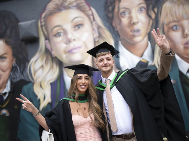 Christina Sanchez and Luke McIlreavy. (Photo: Nigel mcDowell/Ulster University)
