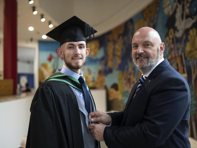 Ross and Paul Easton. (Photo: Nigel mcDowell/Ulster University)