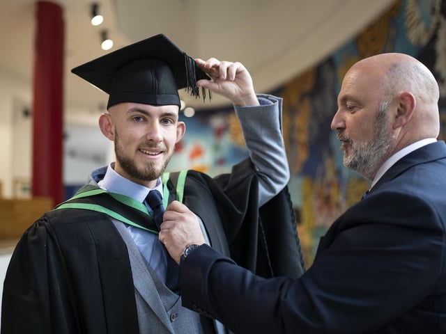 Ross and Paul Easton. (Photo: Nigel mcDowell/Ulster University)