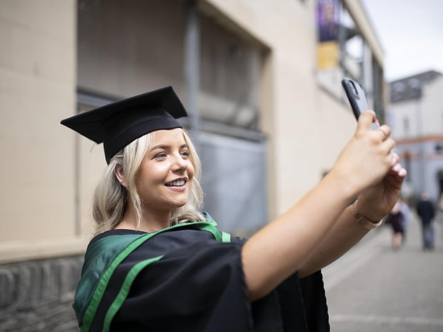 Bridgeen McWilliams, Ulster University Graduations - Millennium Forum.  (Photo: Nigel mcDowell/Ulster University)