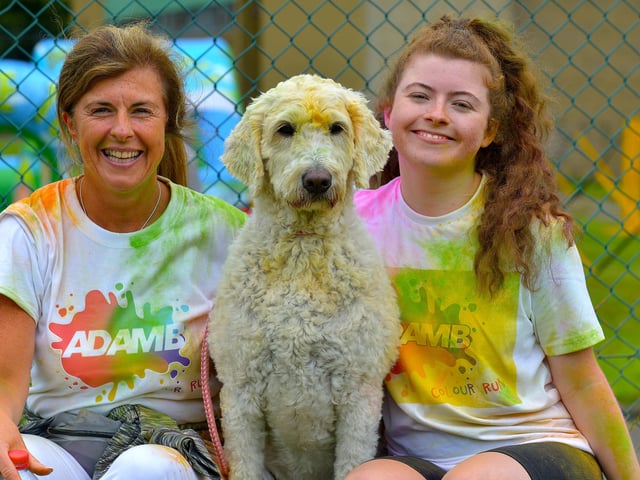 Enjoying the fun at the Adam B Charity Colour Run at the Templemore Sports Complex on Saturday afternoon last. Photograph: George Sweeney. DER2227GS – 010