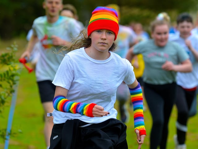 The colourful Adam B Charity Colour Run at the Templemore Sports Complex on Saturday afternoon last. Photograph: George Sweeney. DER2227GS – 018
