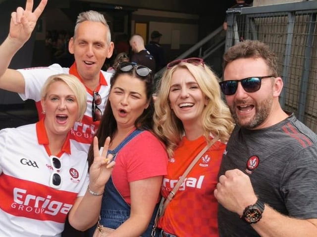 All smiles from this group of supporters enjoying the atmosphere at Croke Park.