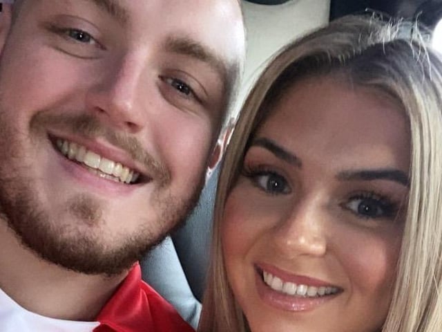 Paige Murray and Ben Smyth pictured making their way to Croke Park for the big game on Saturday.