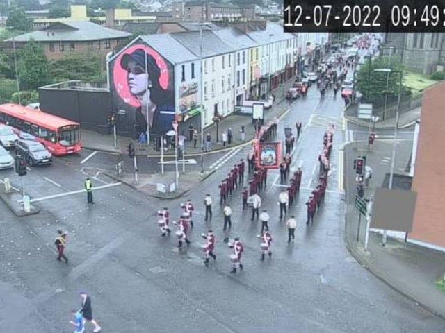 Eight bands took part in the demonstration. These are the Hamilton Flute Band, the Killaloo Accordian Band, the Sergeant Lindsay Mooney Memorial Flute Band, the Pride of the Orange and Blue Flute Band, the Glendermott Valley Flute Band, the East Bank Protestant Boys Flute Band, the Churchill Flute Band and the William King Memorial Flute Band.