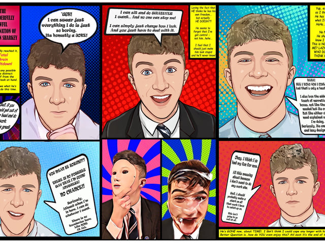 Stephen Sharkey. Stephen used an ipad and photoshop to create this piece.