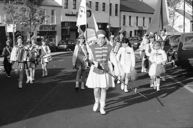 One of the local accordion bands that took part in the Carn festival parade in July 1997.