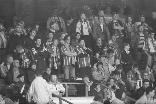 A section of the crowd in attendance at Derry City’s match against Newcastle United in the Irish International Soccer Tournament in Landowne Road in July 1997.