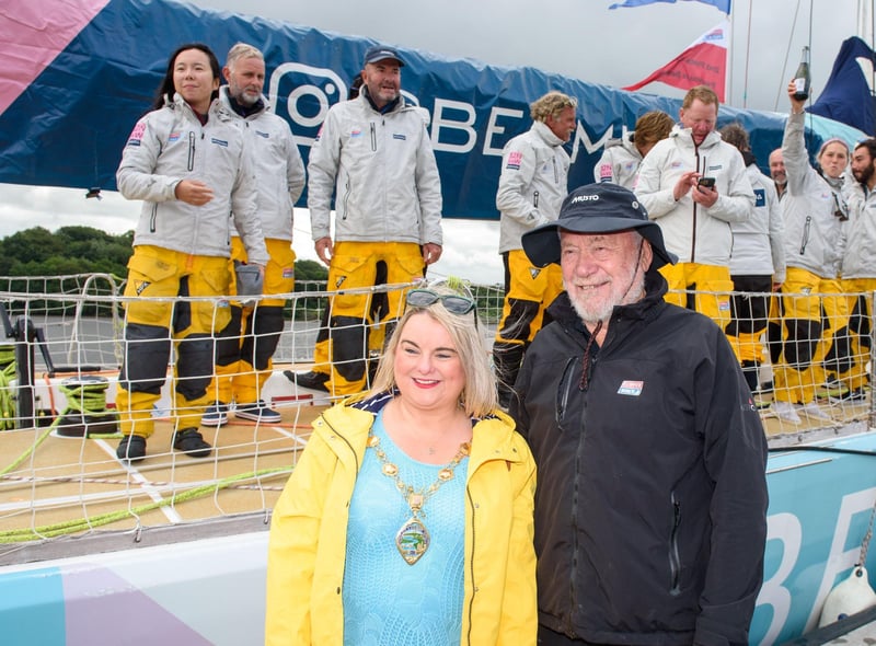 The Clipper Round the World Yacht Race arrives on the River Foyle in Derry-Londonderry Northern Ireland after completing an epic race across the Atlantic from New York. Picture Martin McKeown. 13.07.22