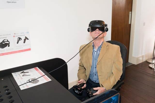 Launching ‘Beware! Convoy Below!”  VR Experience (World War 1 era).TIDE Partners at the launch of the TIDE Project in Fort Dunree on Wednesday; Pictured is  Don McGlinchey, Stakeholder from Derry