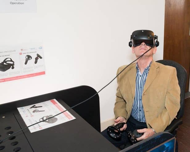 Launching ‘Beware! Convoy Below!”  VR Experience (World War 1 era).TIDE Partners at the launch of the TIDE Project in Fort Dunree on Wednesday; Pictured is  Don McGlinchey, Stakeholder from Derry