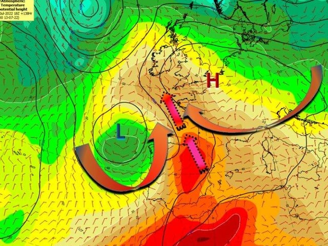 ECMWF-Temperature and geopotential height forecast.