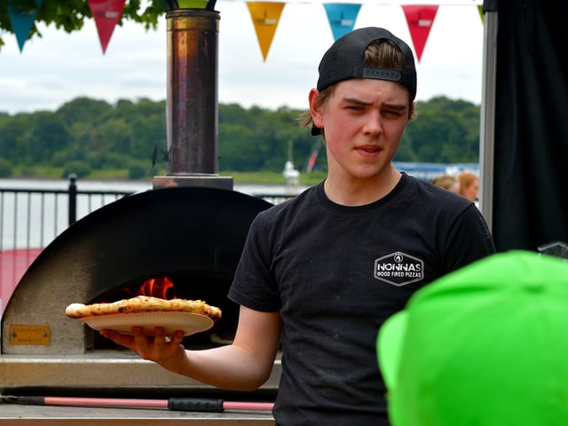 Pizzas were popular at the Legenderry Street Food Festival held along the Foyle Embankment over the weekend. Photo: George Sweeney. DER2228GS – 036