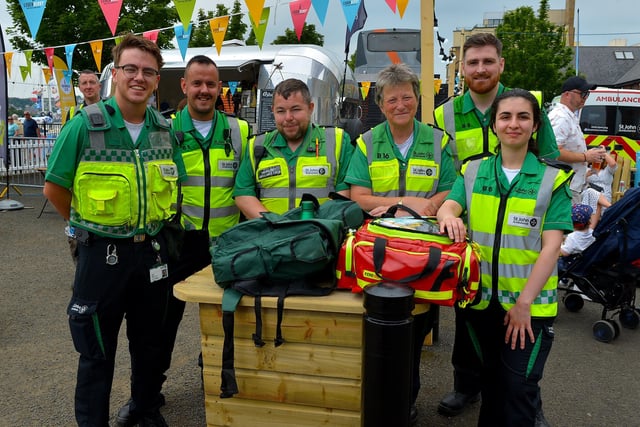 Members of St John’s Ambulance on duty during the Legenderry Street Food Festival held along the Foyle Embankment over the weekend. Photo: George Sweeney.  DER2228GS – 041