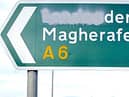 Road signs to Derry are often vandalised.