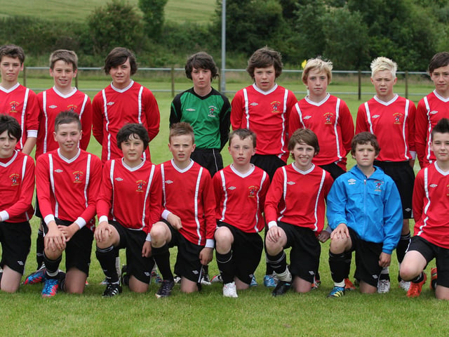 Maiden City Academy, who played Stonebridge, in their under 13 game at Leafair playing fields, in the Foyle Cup tournament. INLS 1230-518MT.