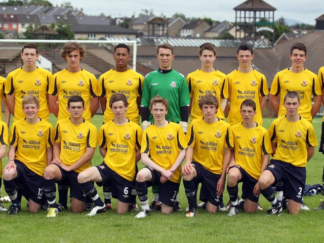 Limavady United, who played NECSL in the Foyle cup under 16 tournament at the Leafair playing fields. INLS 1230-529MT.