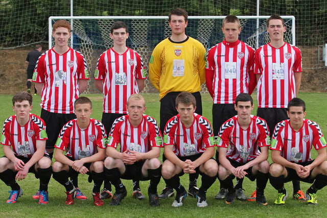 Derry City, who met Ballymena United in their Foyle cup under 19 match at McCourt’s. INLS 1230-533MT.