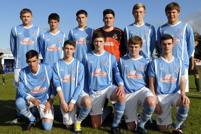 The Ballymena United side which faced Hibernian in the Foyle Cup Under-19's final at Ardmore on Friday evening. 2407JM02