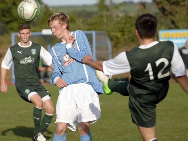 Jamie Fleming pictured in action for Ballymena United during their Foyle Cup Under-19's final against Hibernian on Friday night. 2407JM06