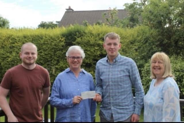 Aodhan Foster (Helen’s son), Helen Foster (Bursary donor), Pádraig Delargy (Patricia’s nephew) and Mary Delargy (Patricia’s sister).
