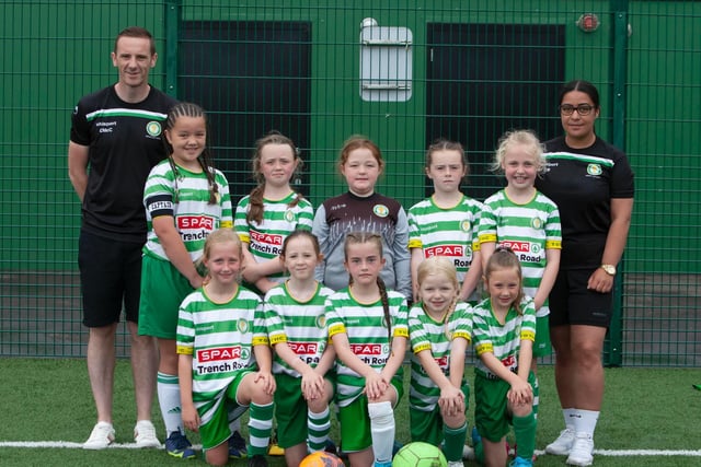 Top of the Hill Celtic Girls u-9 who reached the final, pictured at Ballymagroarty on Wednesday.