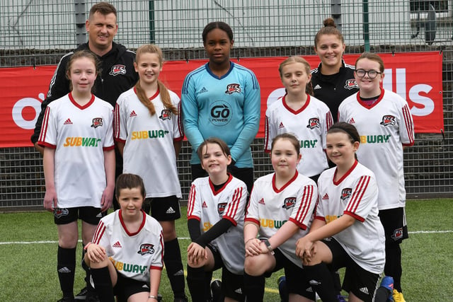 The Maiden City Girls team which took part in the Girls Under-11's competition.