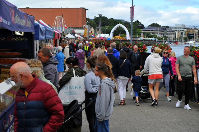 Some of the large attendance at the Foyle Maritime Festival. Photo: George Sweeney.  DER2229GS – 005
