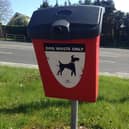 One of the dog waste bins located in Derry.