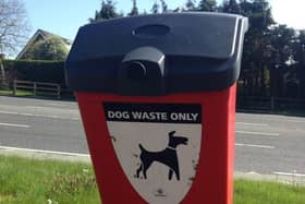 One of the dog waste bins located in Derry.