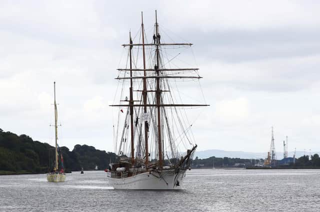 The Grace O'Malley arriving in Derry. Photo: Lorcan Doherty.