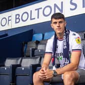 Former Derry City captain Eoin Toal is unveiled as a Bolton Wanderers player this week. Photograph courtesy of Bolton Wanderers.