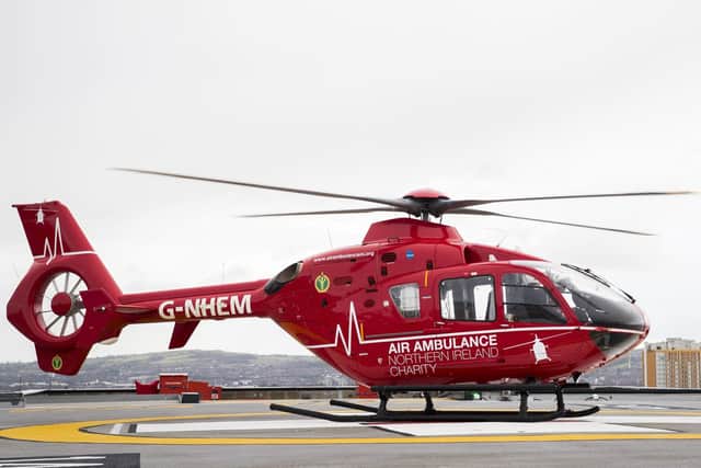 Northern Ireland's Air Ambulance was at the scene