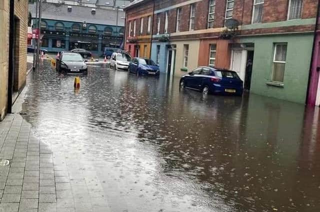 Some of the flooding in Derry as captured by reader Chris McMonagle.
