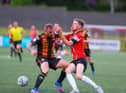 Dundalk's Mark Connolly stops Jamie McGonigle in his tracks during a recent match at Brandywell.