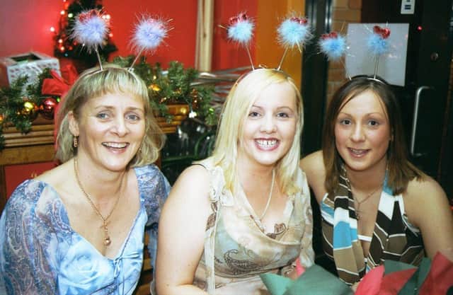 September 2002... 18th birthday girl Nicola White is joined by Jackie and Claire McGonagle at her party in Beckett's Bar.