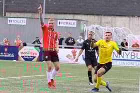 Mark Connolly celebrates his debut goal