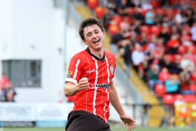 Dundee United loanee Declan Glass lit up Brandywell with his first senior hat-trick in Derry City's big FAI Cup win over Oliver Bond Celtic. Photograph by Kevin Moore.