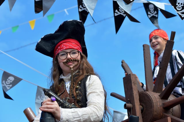 The ‘Pirates of the Caribbean’ float won the first prize, for floats, at the Clonmany Festival Parade held on Sunday afternoon last. Photo: George Sweeney.  DER2231GS – 014