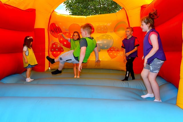 There was a range of activities and sports at the Hillcrest Trust and Irish Street Youth and Community Association’s Waterside Shared Village Summer Scheme at the An Chroí Community Hub on Friday afternoon last. Photo: George Sweeney.  DER2230GS – 021