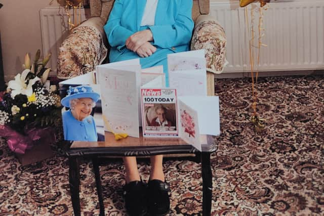 Emma Cairns who celebrated her 100th birthday last week. Emma was born on July 26 1922 and she celebrated her birthday in her home surrounded by friends and family.