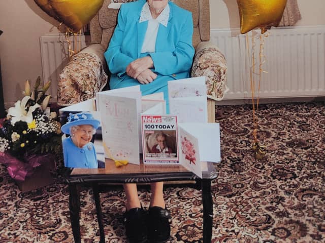 Emma Cairns who celebrated her 100th birthday last week. Emma was born on July 26 1922 and she celebrated her birthday in her home surrounded by friends and family.